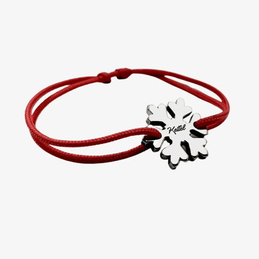 BRACELET FLOCON - ROUGE