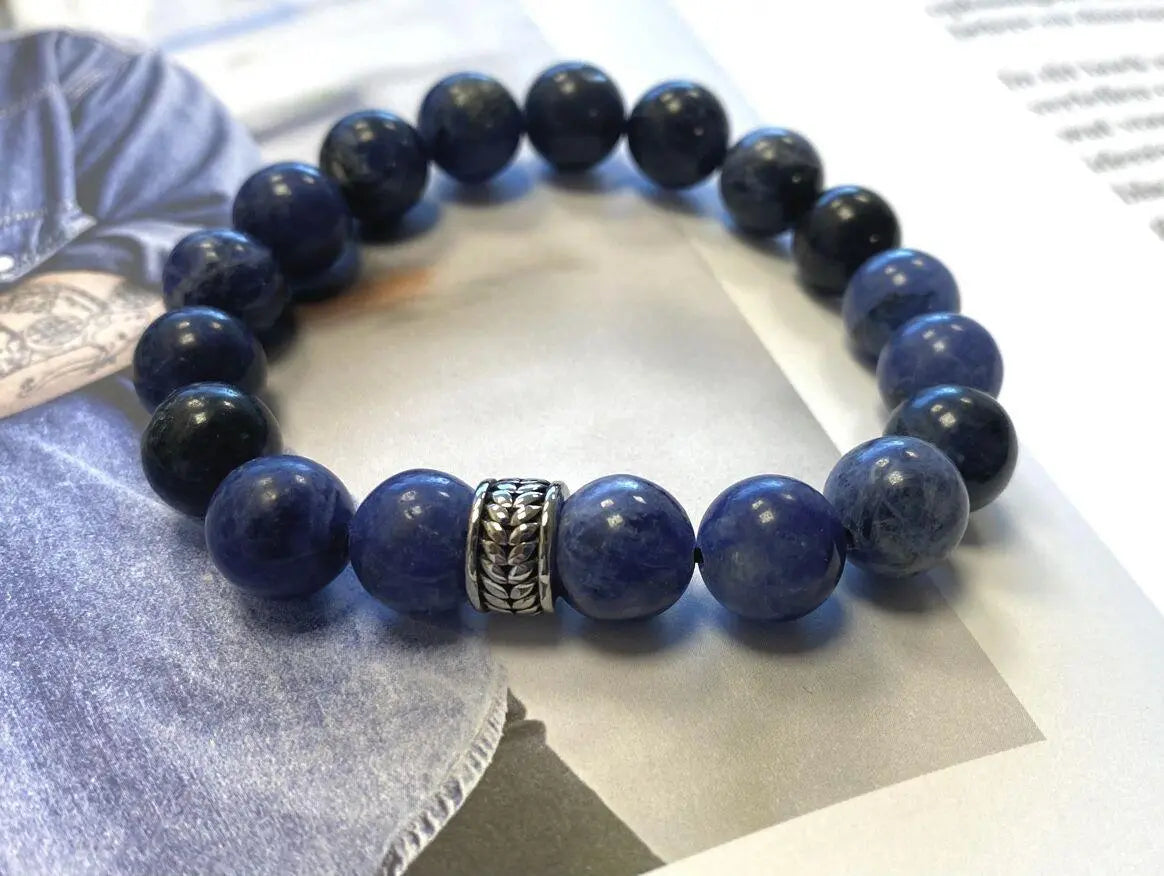 BRACELET PERLES DE SODALITE KLUBB BIJOUX -  Klubb