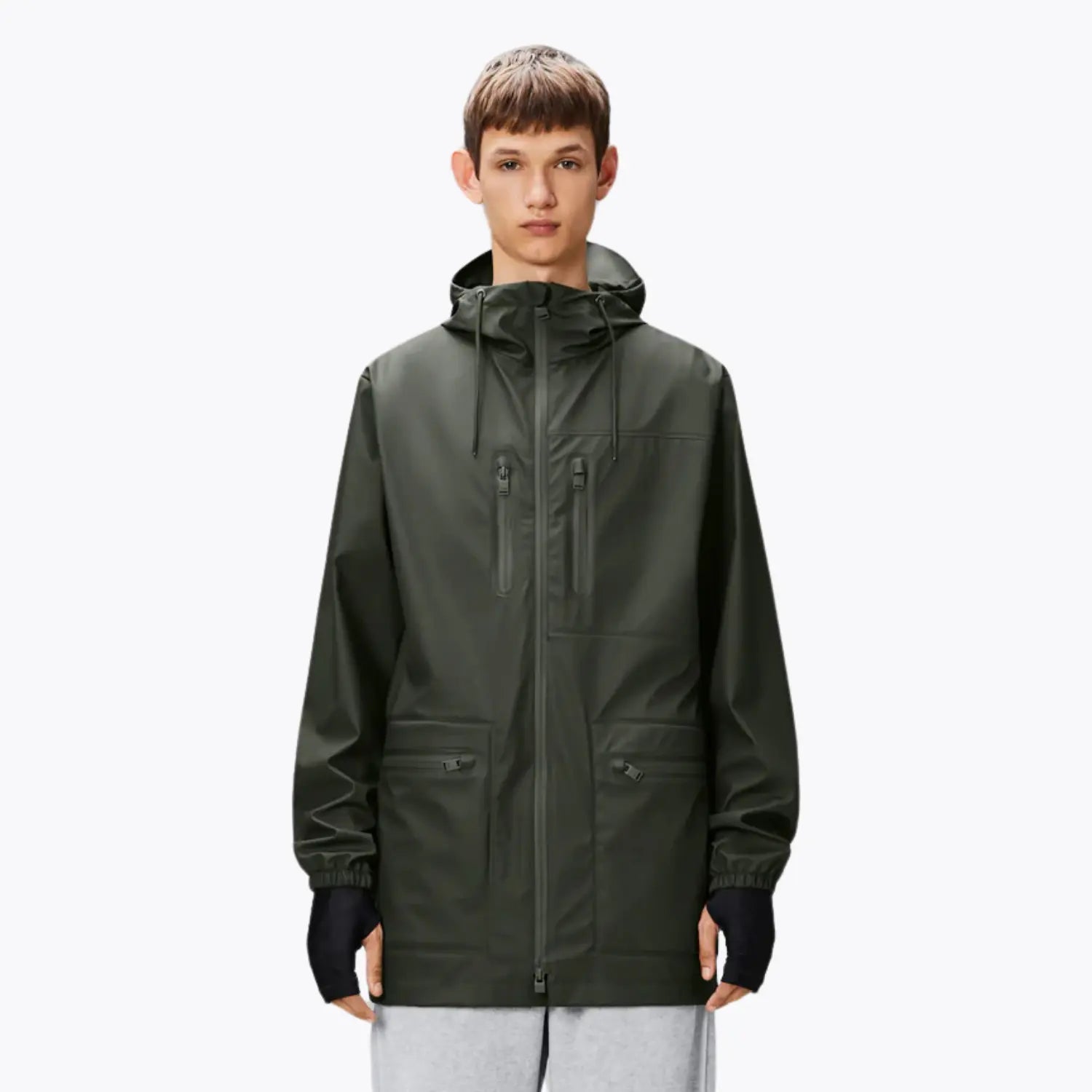 CARGO LONG JACKET GREEN RAINS -  Klubb