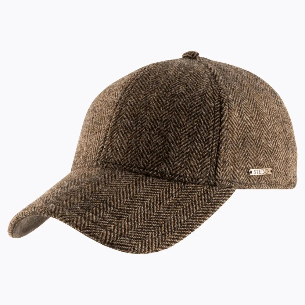 CASQUETTE LAINE CHEVRONS BRUN