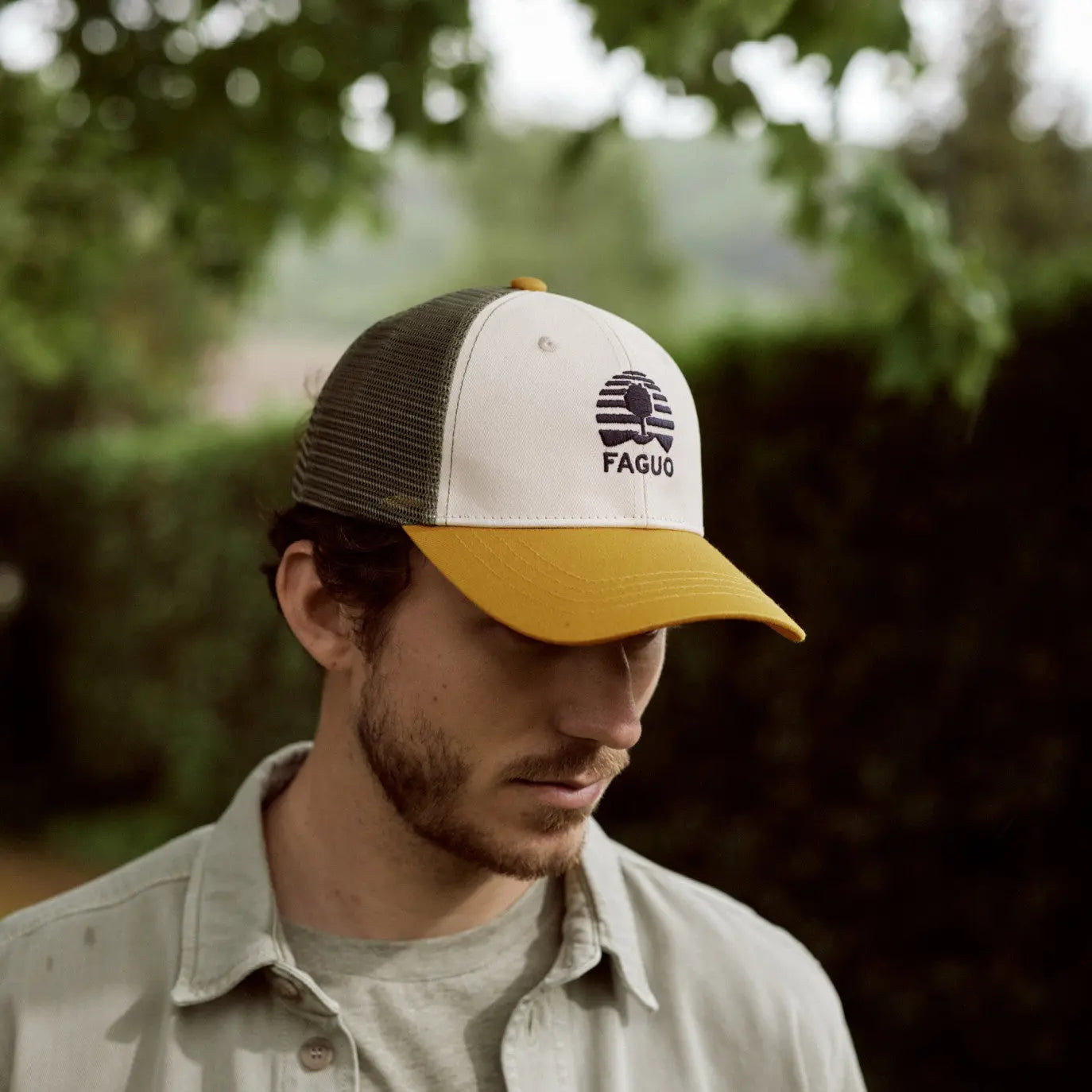 CASQUETTE TRUCKER KAKI & JAUNE FAGUO -  Klubb