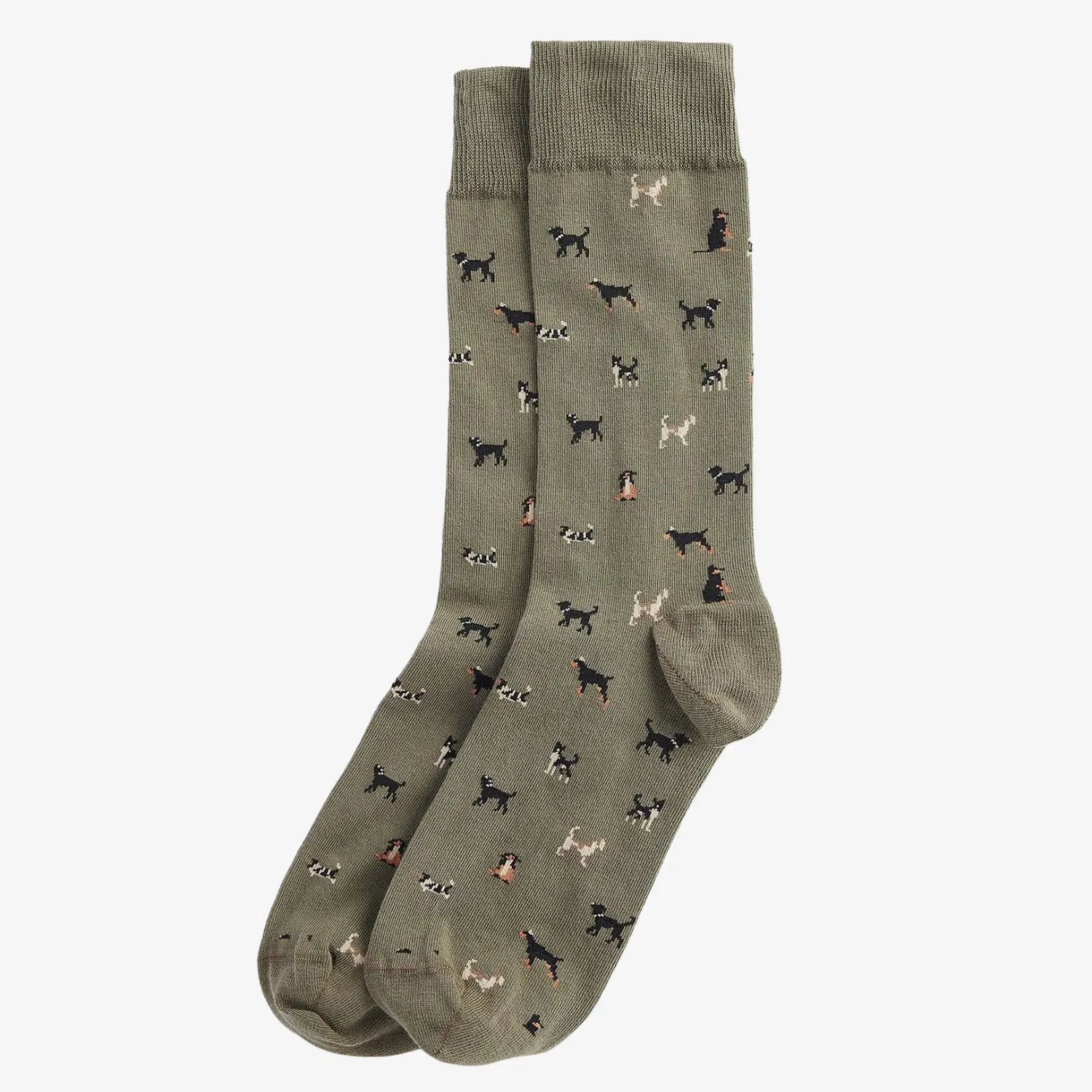 CHAUSSETTES MAVIN CHIENS - OLIVE BARBOUR -  Klubb