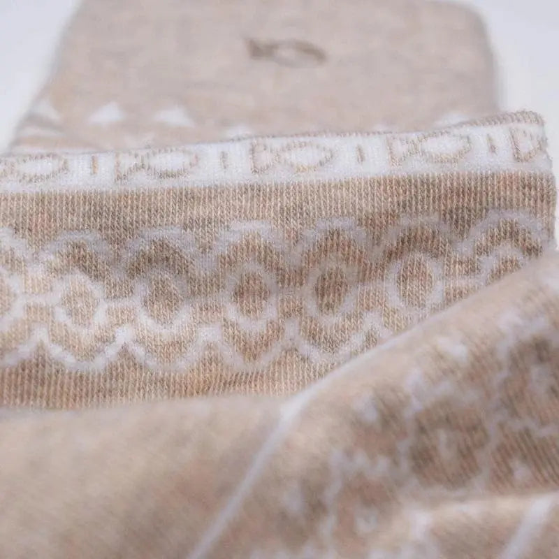 CHAUSSETTES JACQUARD - BEIGE