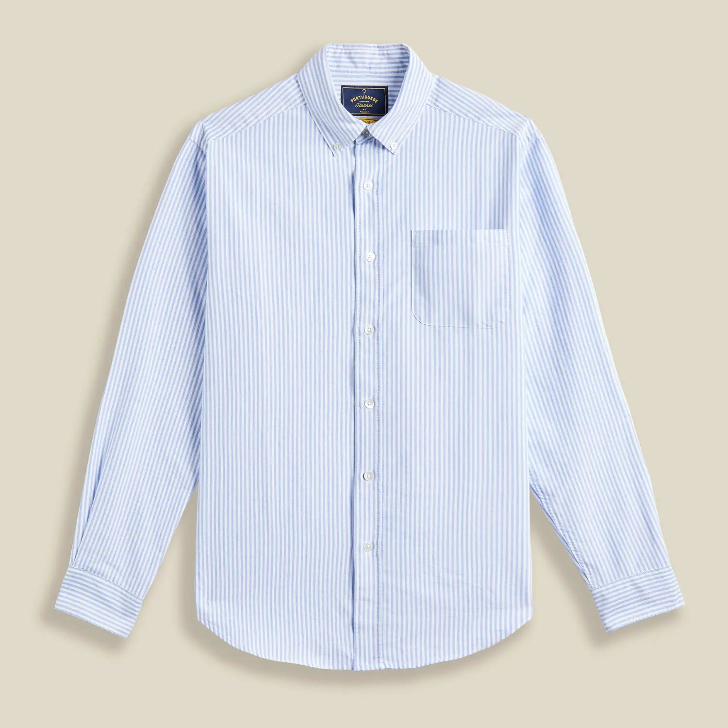 CHEMISE BELAVISTA STRIPE BLEU PORTUGUESE FLANNEL -  Klubb