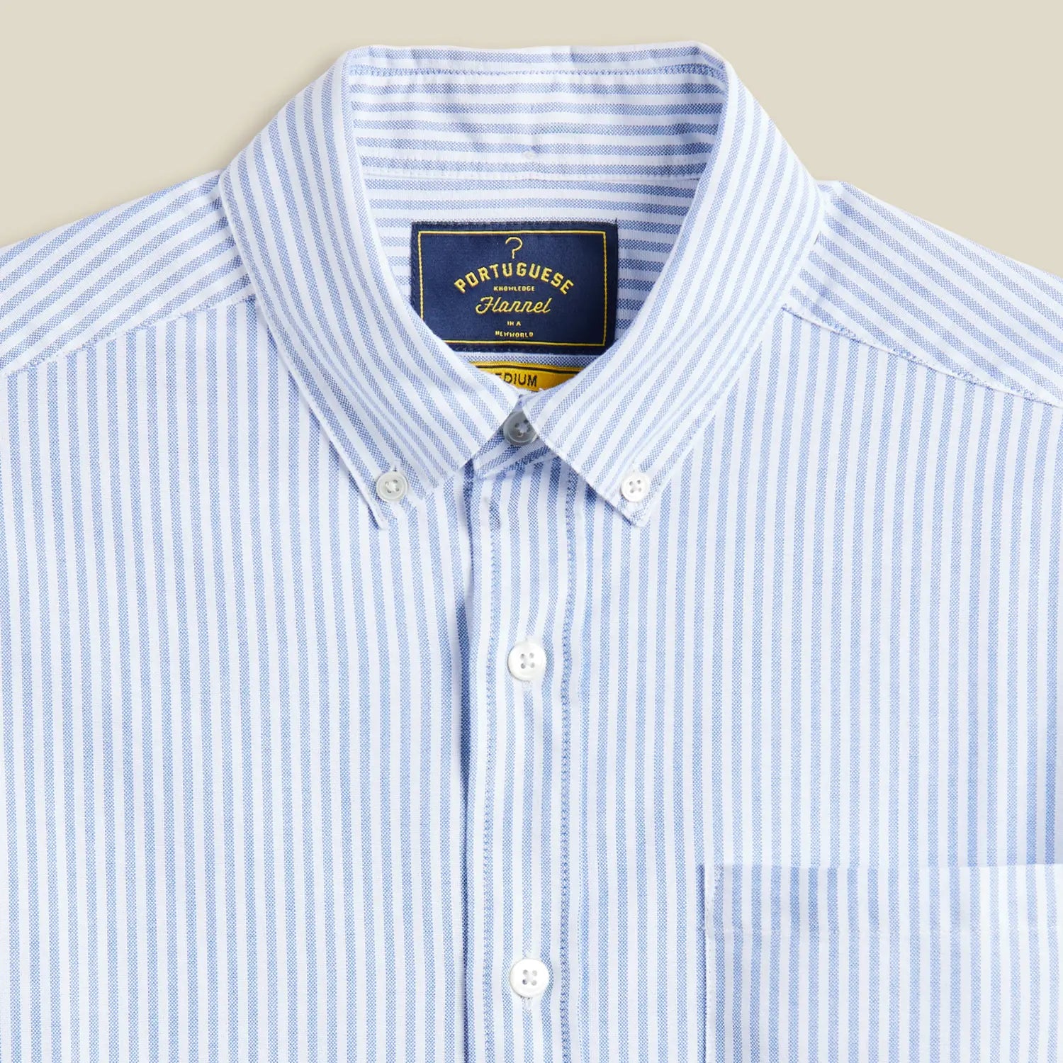 CHEMISE BELAVISTA STRIPE BLEU PORTUGUESE FLANNEL -  Klubb