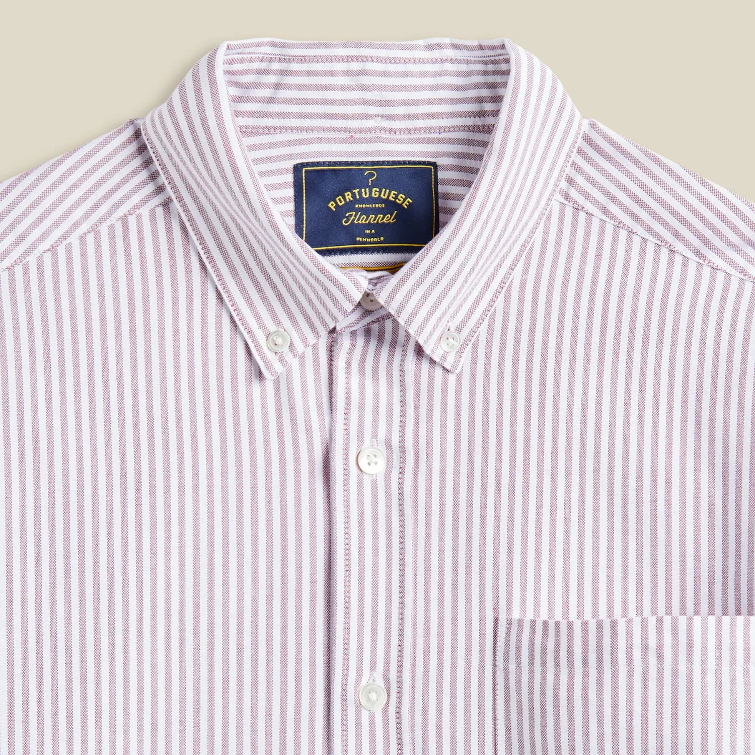 CHEMISE BELAVISTA STRIPE BORDEAUX PORTUGUESE FLANNEL -  Klubb