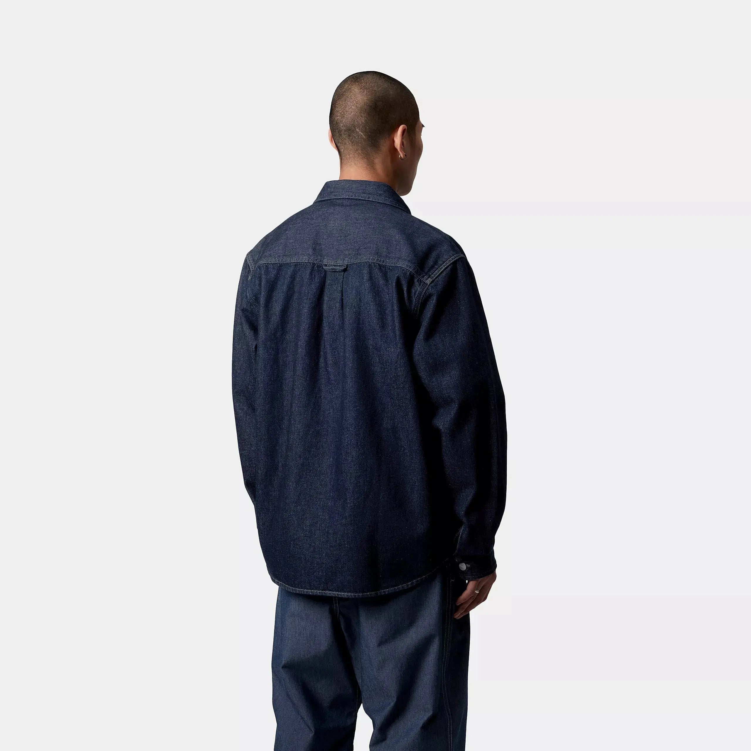 CHEMISE HARVEY BLUE RINSED CARHARTT WIP -  Klubb