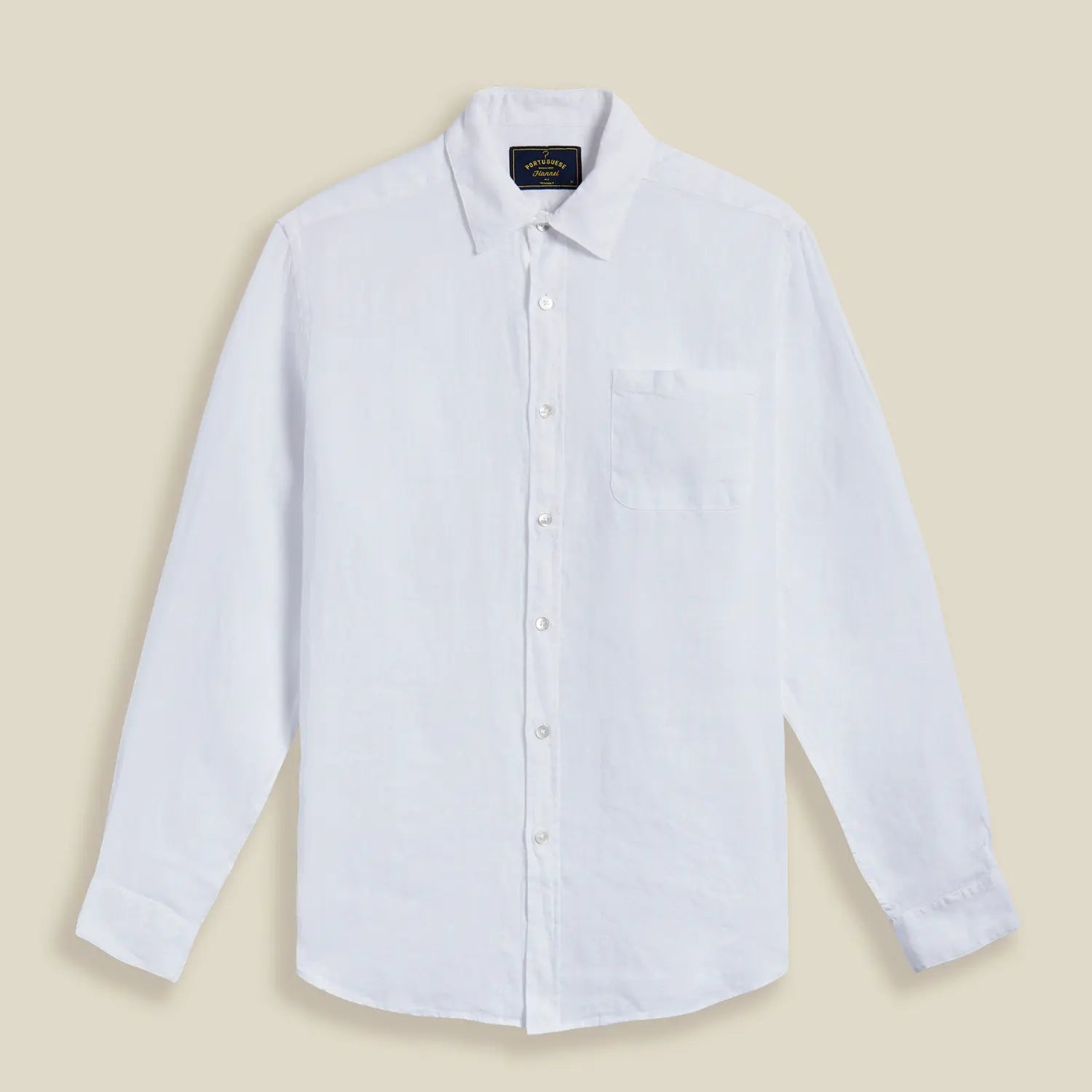 CHEMISE LIN BLANC PORTUGUESE FLANNEL -  Klubb