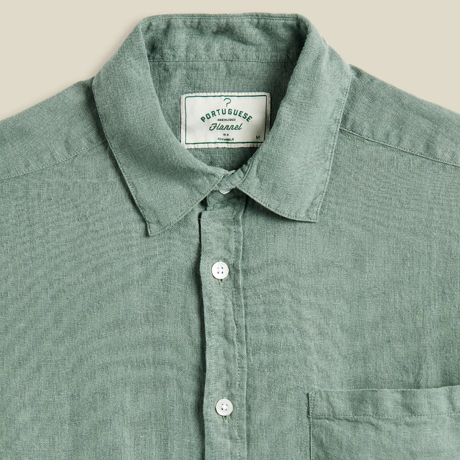 CHEMISE LIN DRY GREEN PORTUGUESE FLANNEL -  Klubb