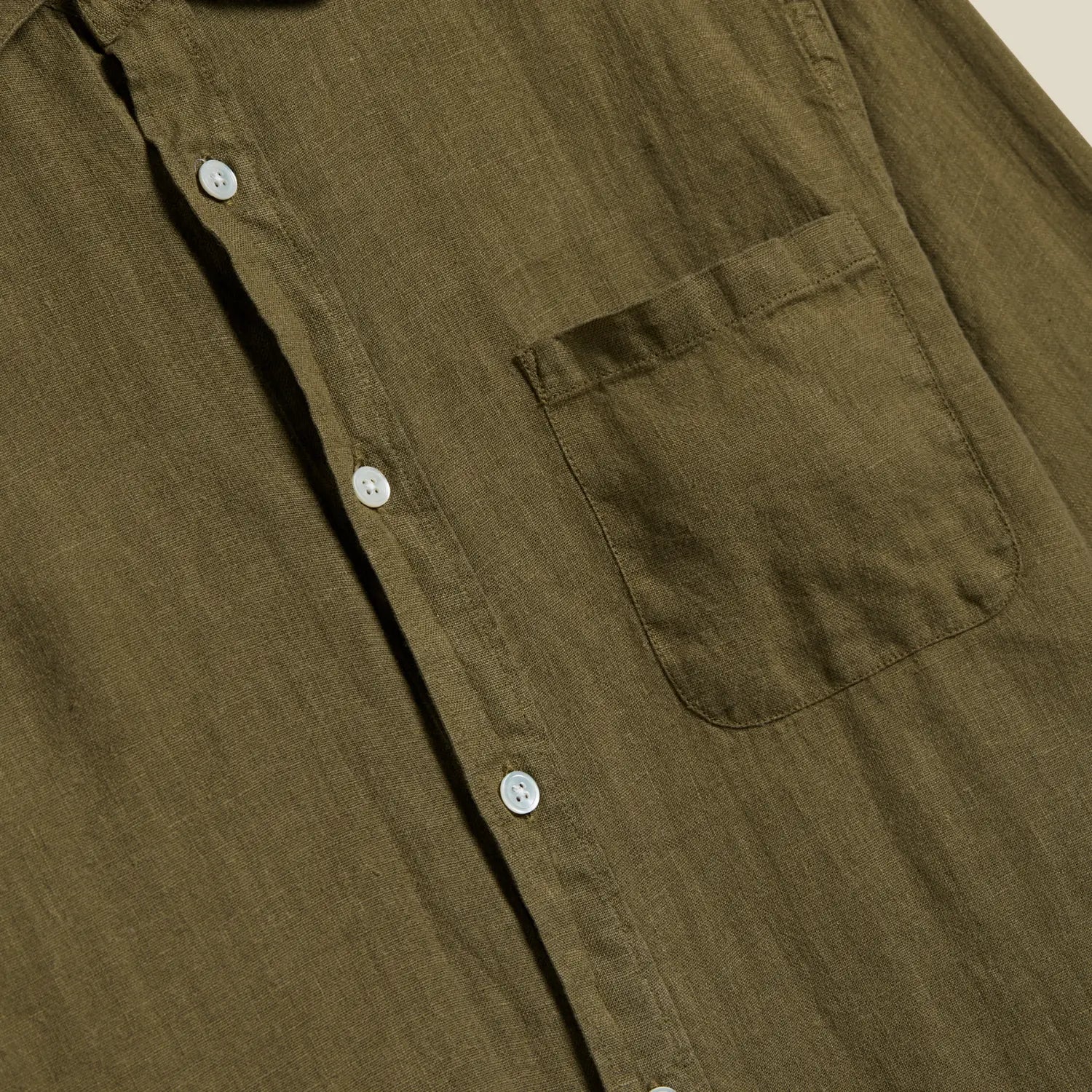 CHEMISE LIN OLIVE PORTUGUESE FLANNEL -  Klubb