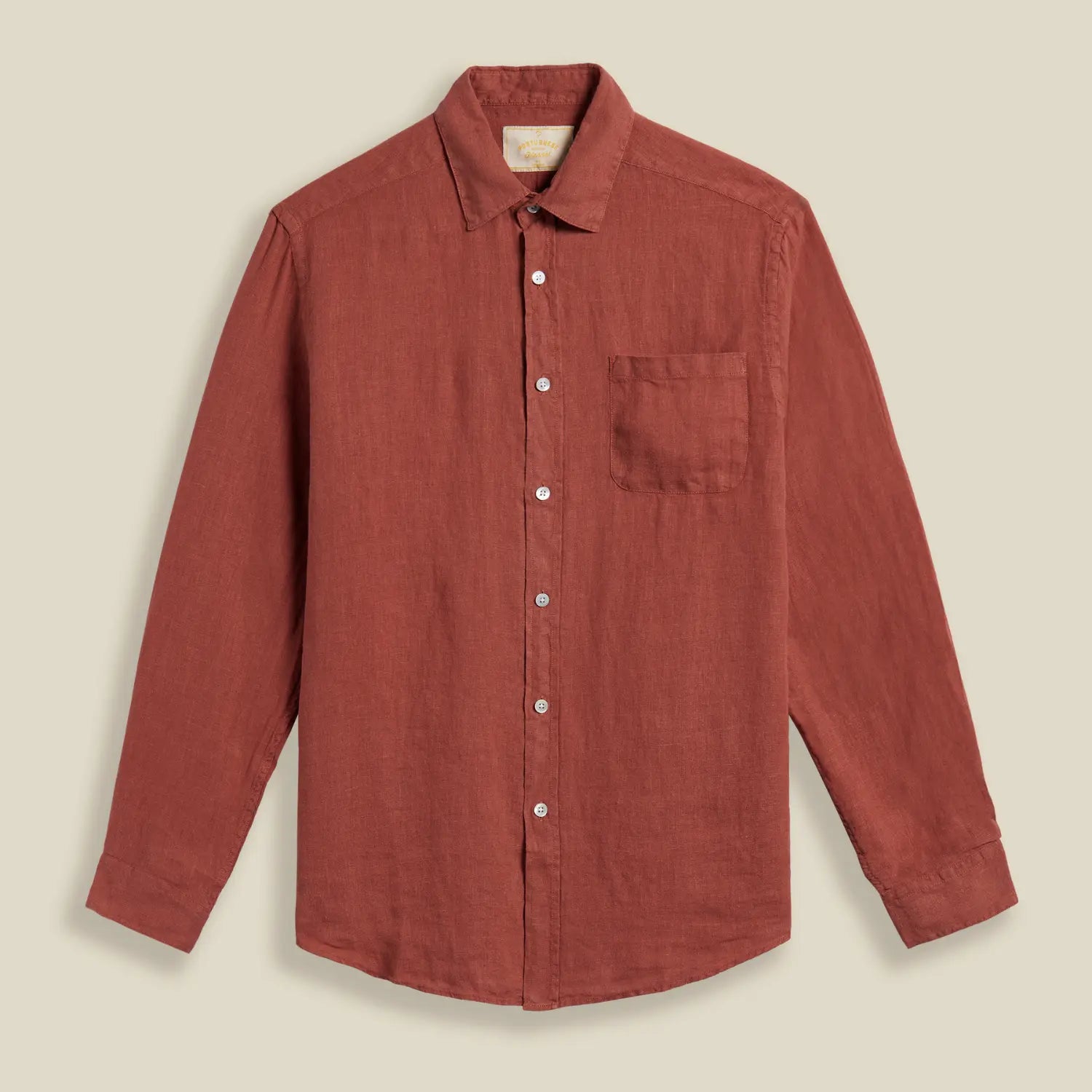 CHEMISE LIN TERRACOTA PORTUGUESE FLANNEL -  Klubb