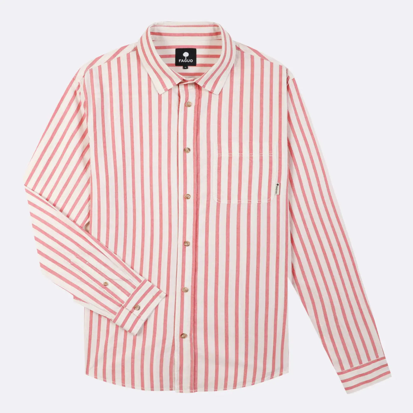 CHEMISE SIGNY ROUGE & CRÈME FAGUO -  Klubb