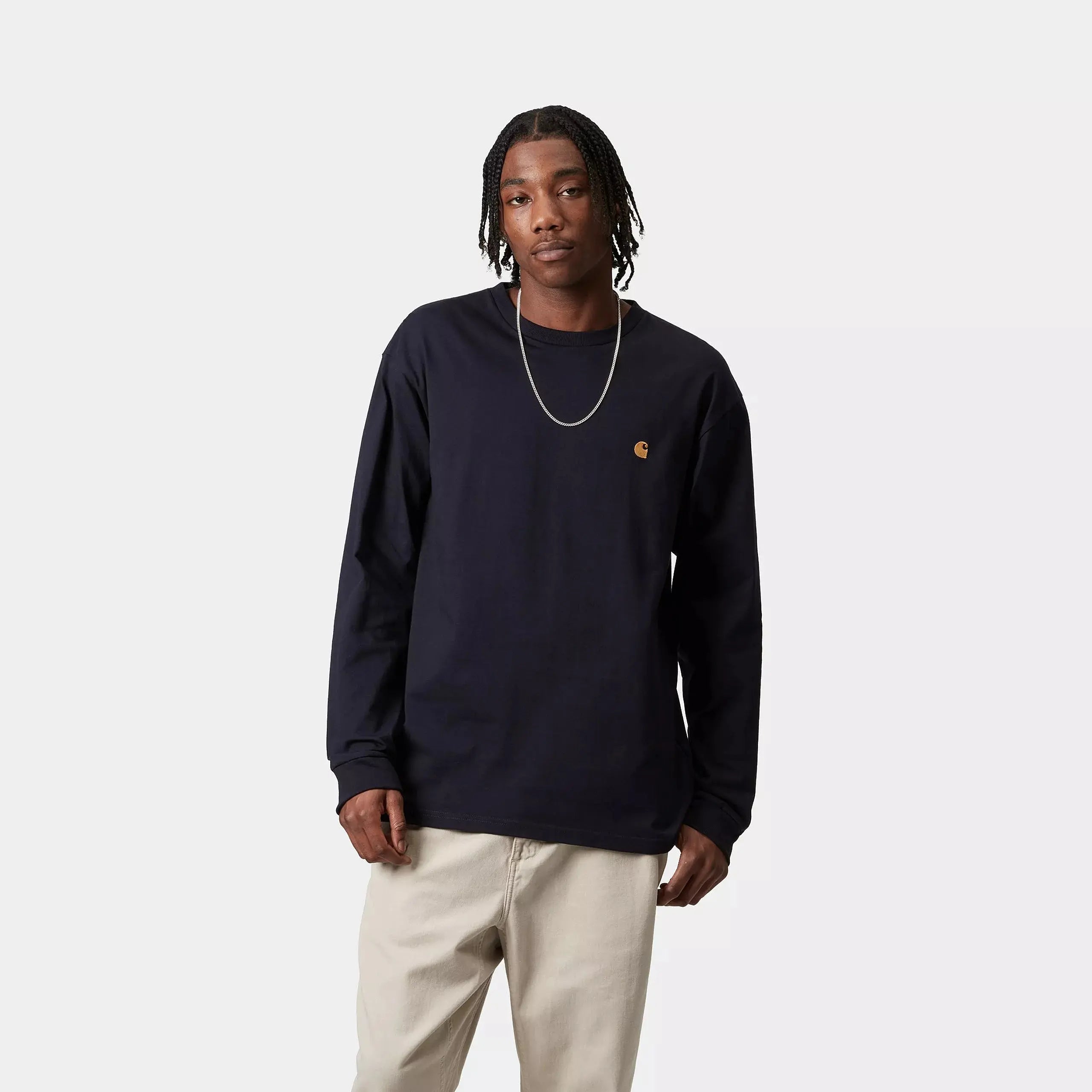 MANCHES LONGUES CHASE - DARK NAVY CARHARTT WIP -  Klubb