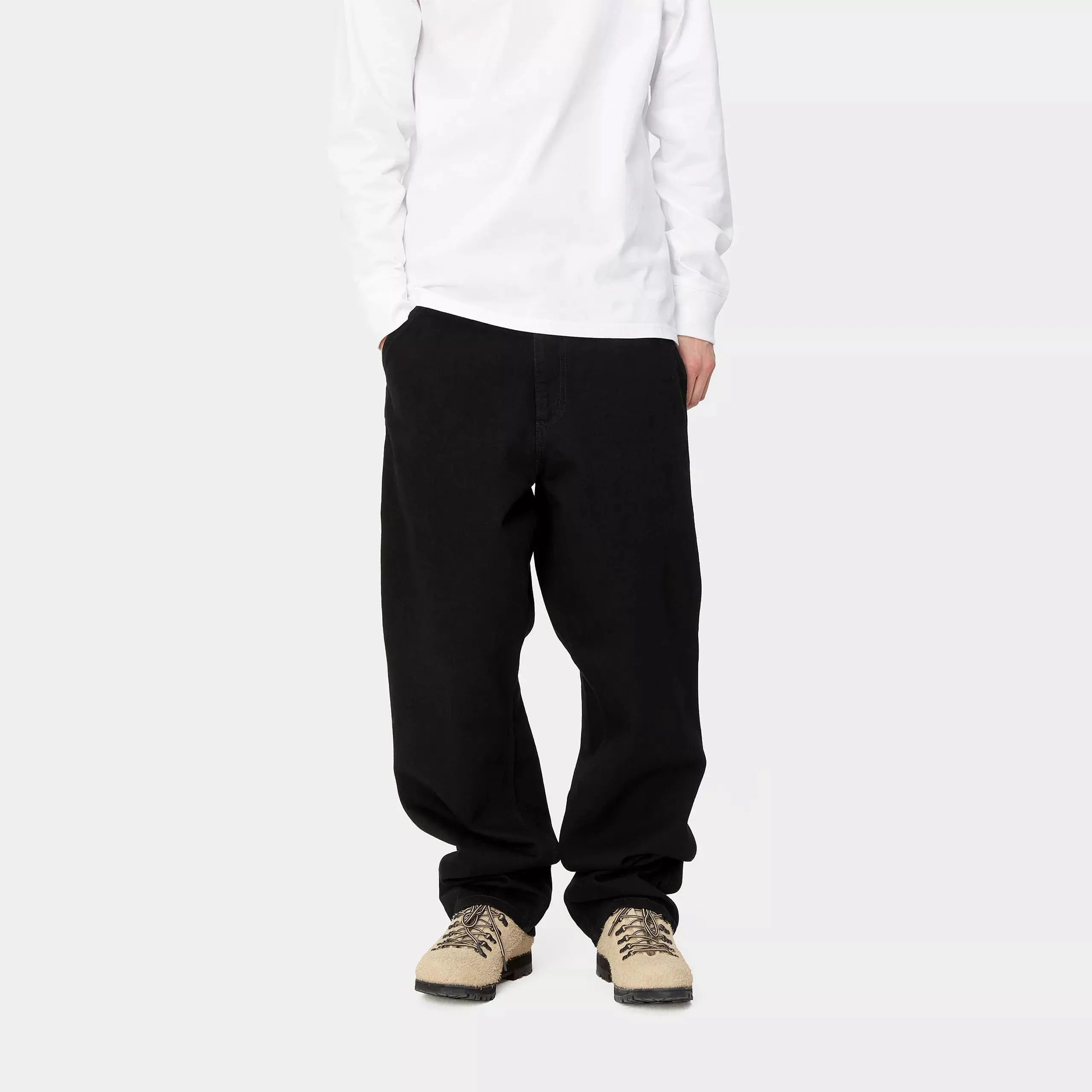 SINGLE KNEE PANT - BLACK RINSED CARHARTT WIP -  Klubb