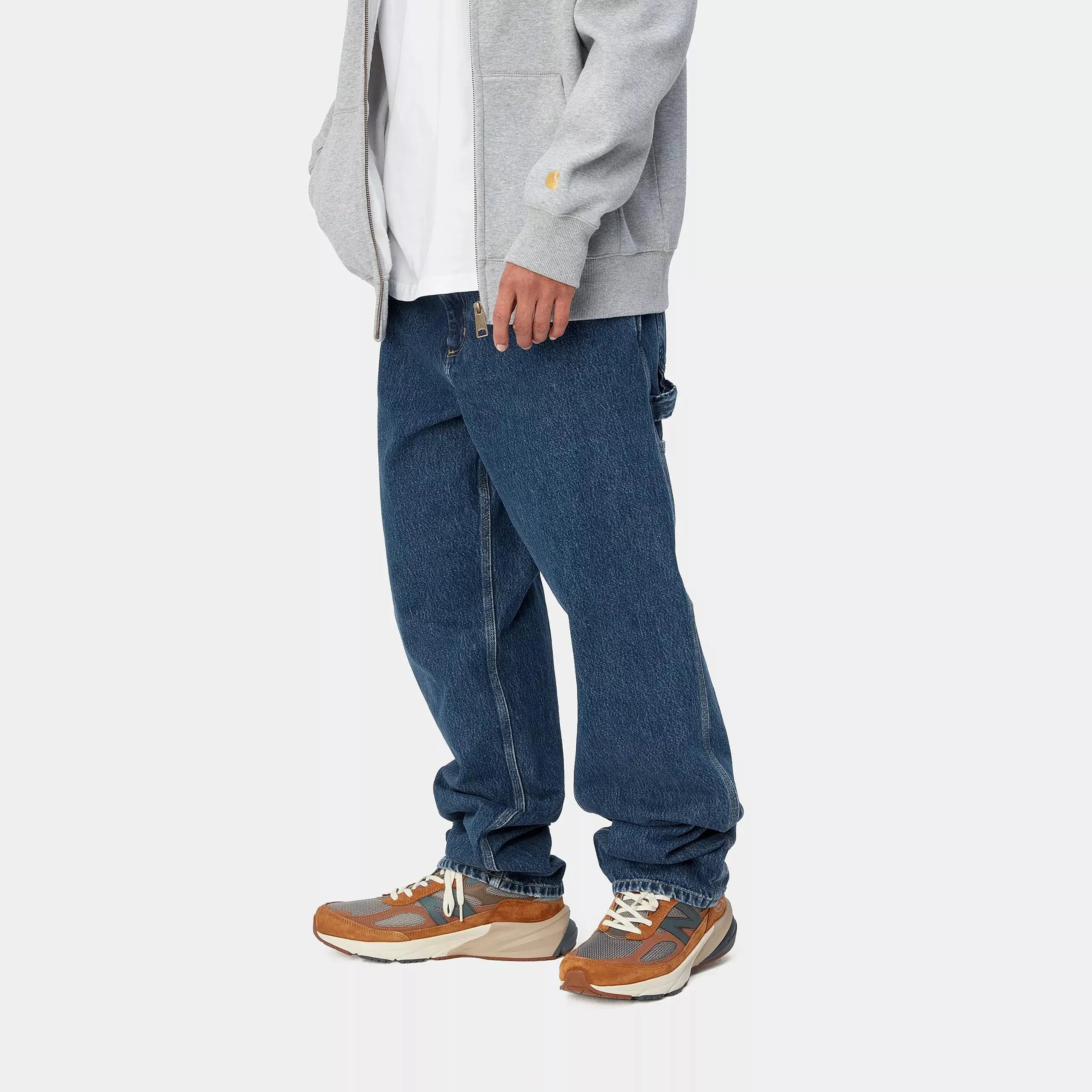 SINGLE KNEE PANT - BLUE STONE WASHED CARHARTT WIP -  Klubb