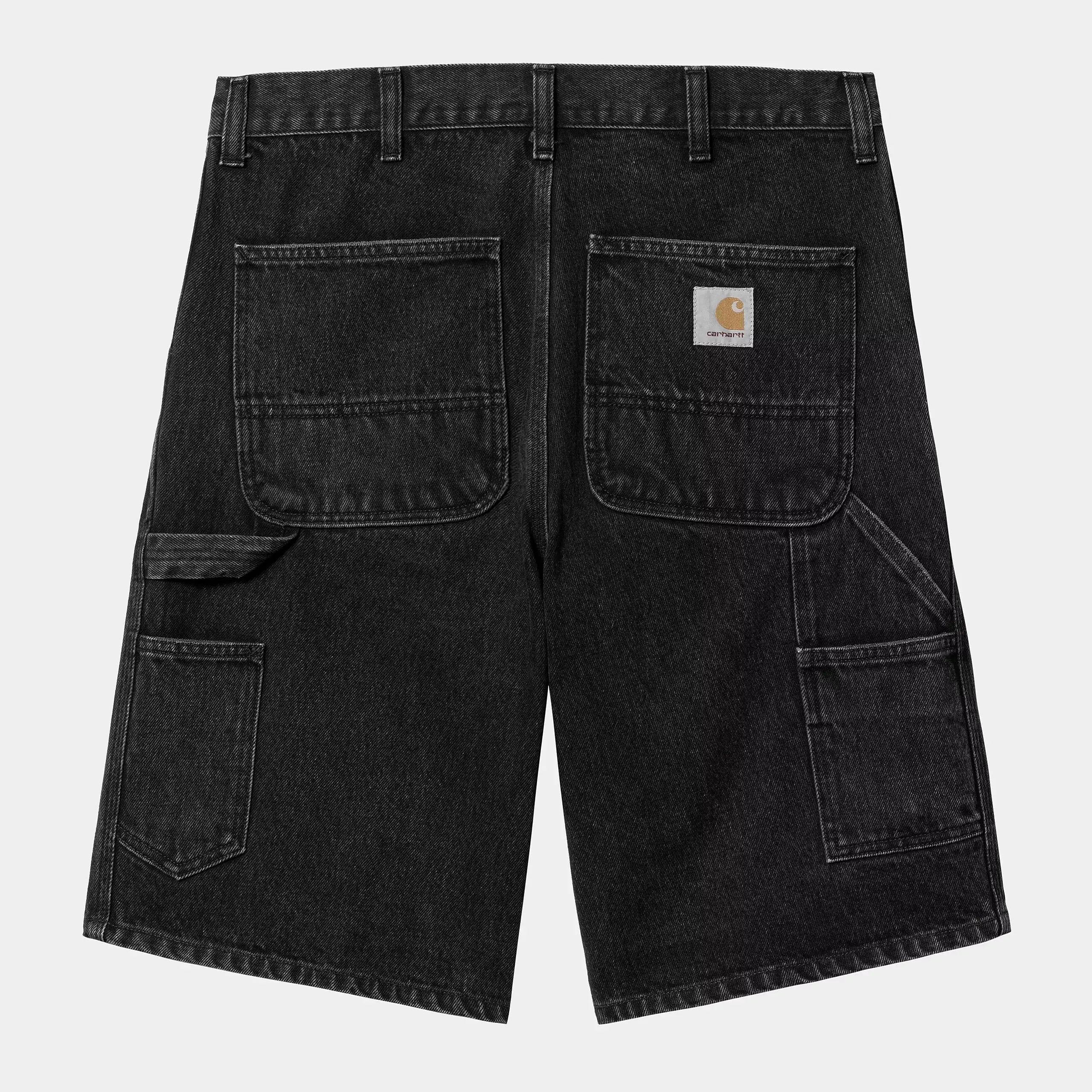 SINGLE KNEE SHORT BLACK STONE WASHED CARHARTT WIP -  Klubb