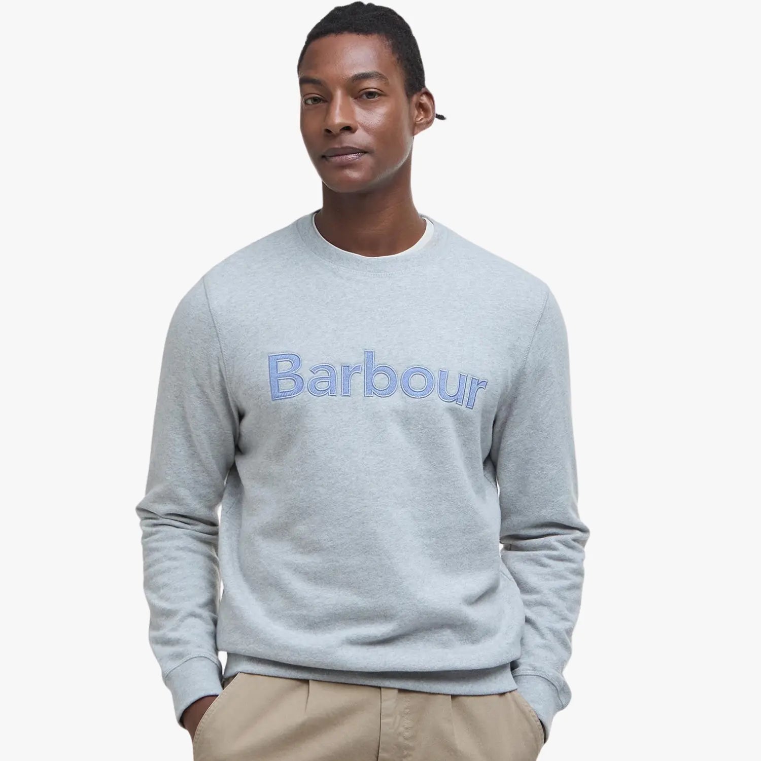 SWEAT LOGO PIQUÉ GRIS BARBOUR -  Klubb