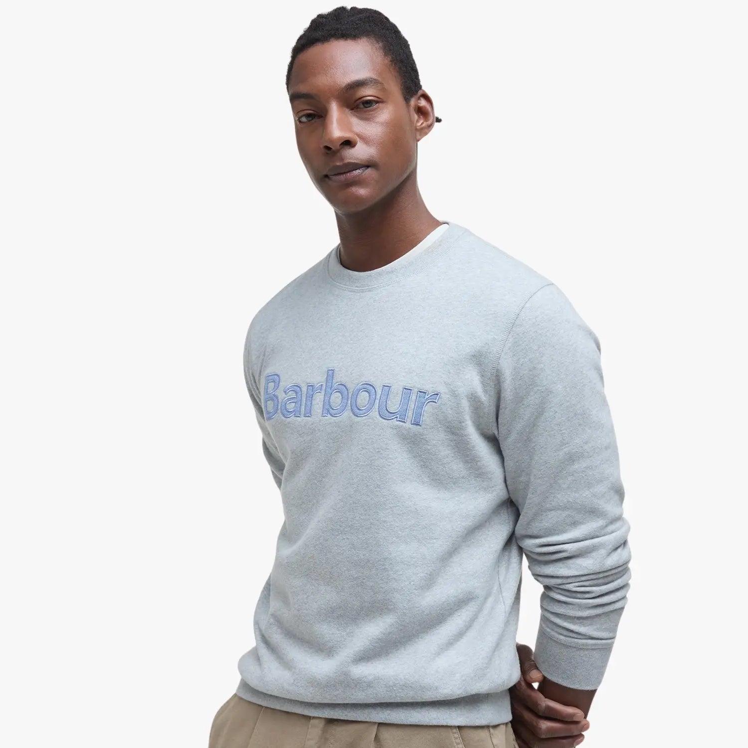 SWEAT LOGO PIQUÉ GRIS BARBOUR -  Klubb