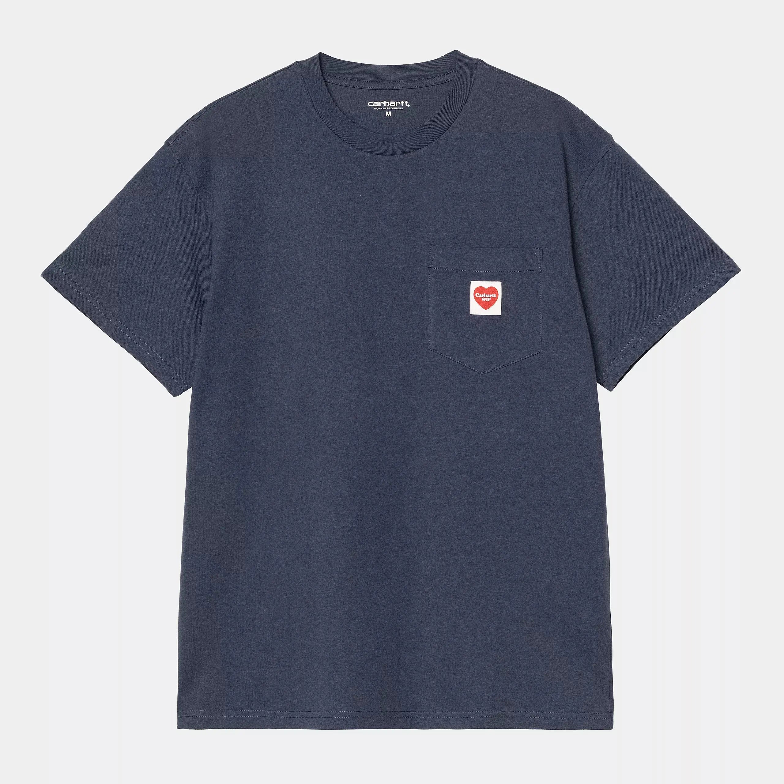 T-SHIRT HEART POCKET BLEU CARHARTT WIP -  Klubb