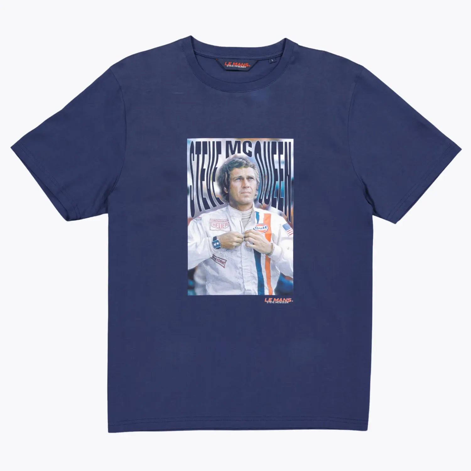 T-SHIRT NEW AFFICHE NAVY STEVE MCQUEEN LE MANS -  Klubb