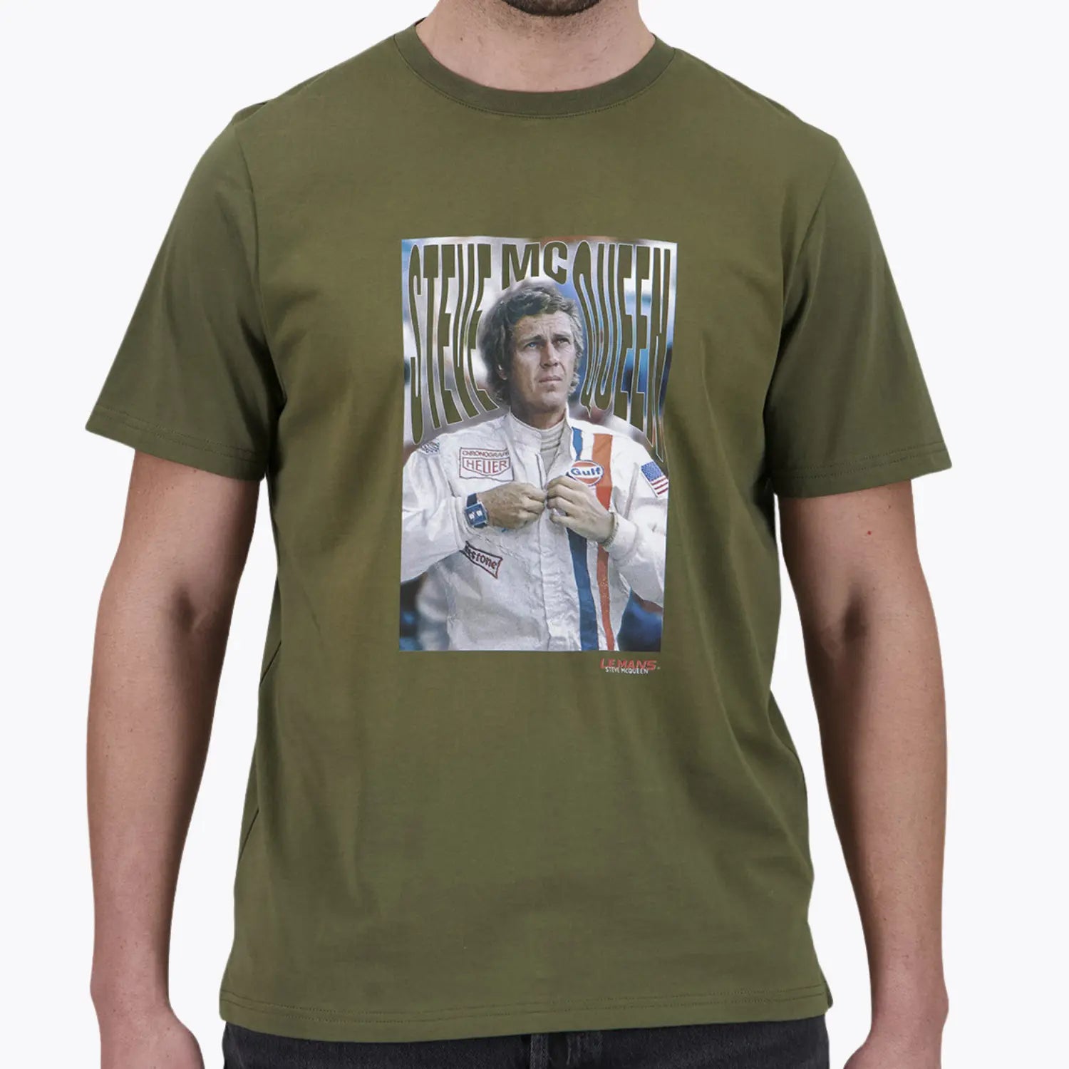 T-SHIRT NEW AFFICHE OLIVE STEVE MCQUEEN LE MANS -  Klubb