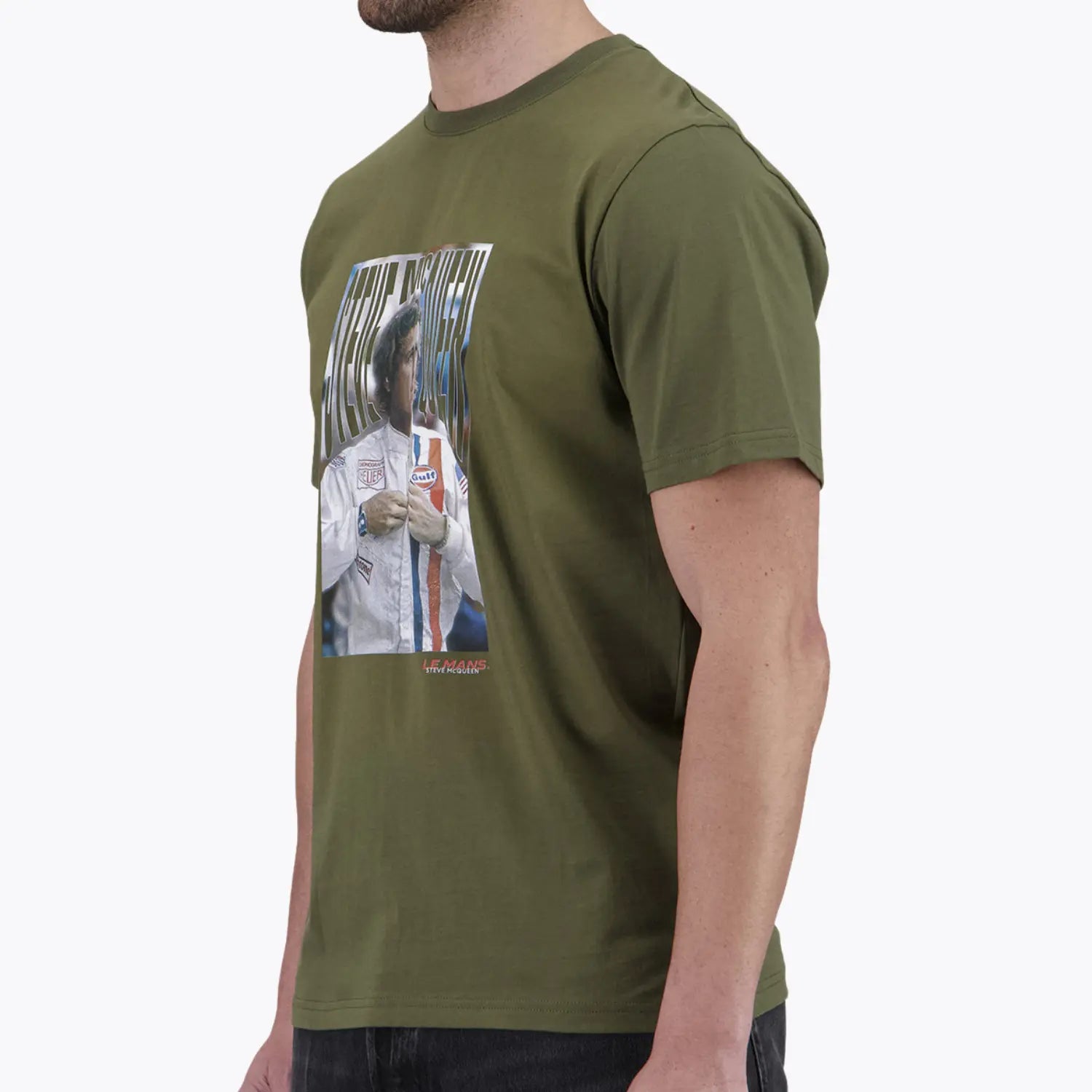 T-SHIRT NEW AFFICHE OLIVE STEVE MCQUEEN LE MANS -  Klubb