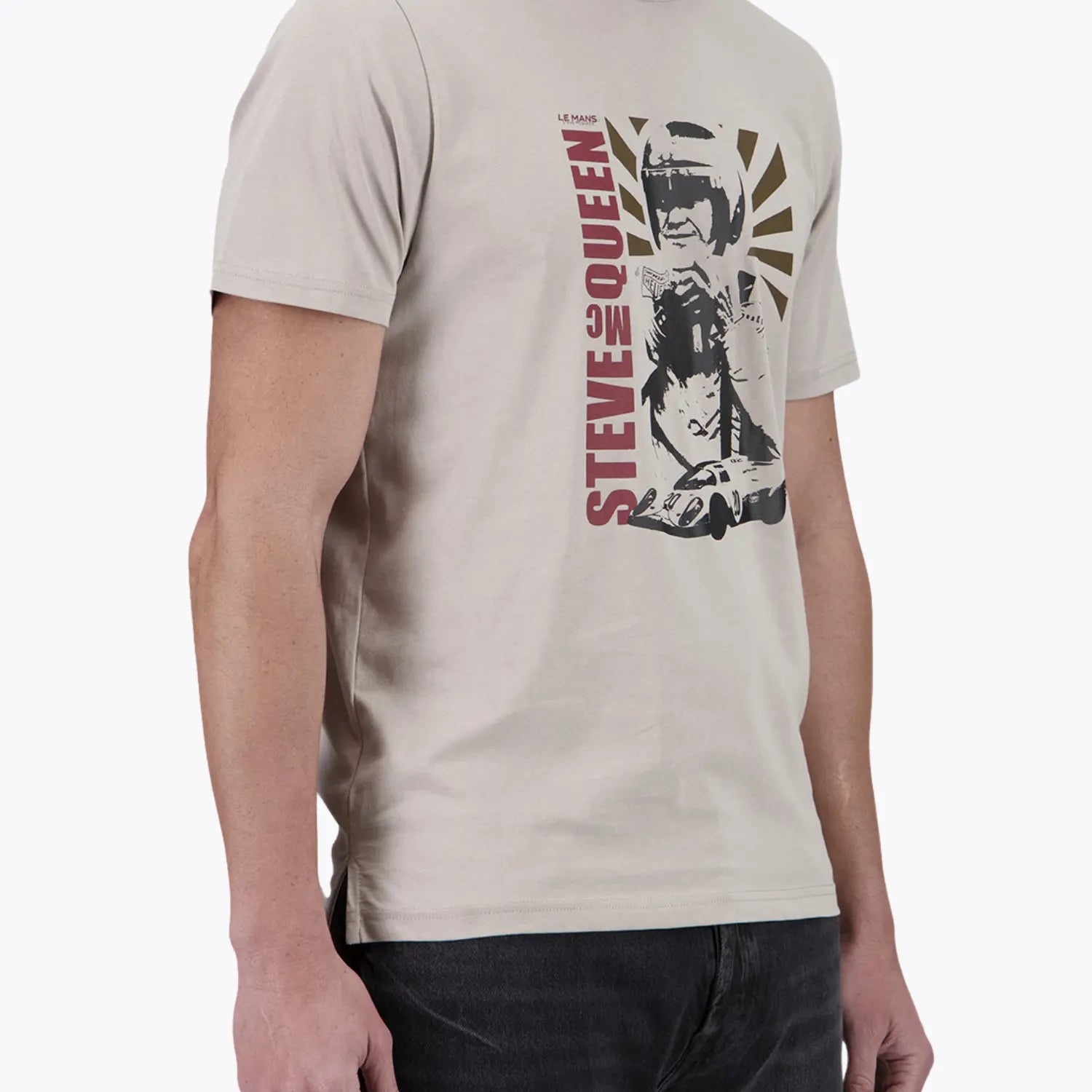 T-SHIRT OLD AFFICHE CLAY STEVE MCQUEEN LE MANS -  Klubb