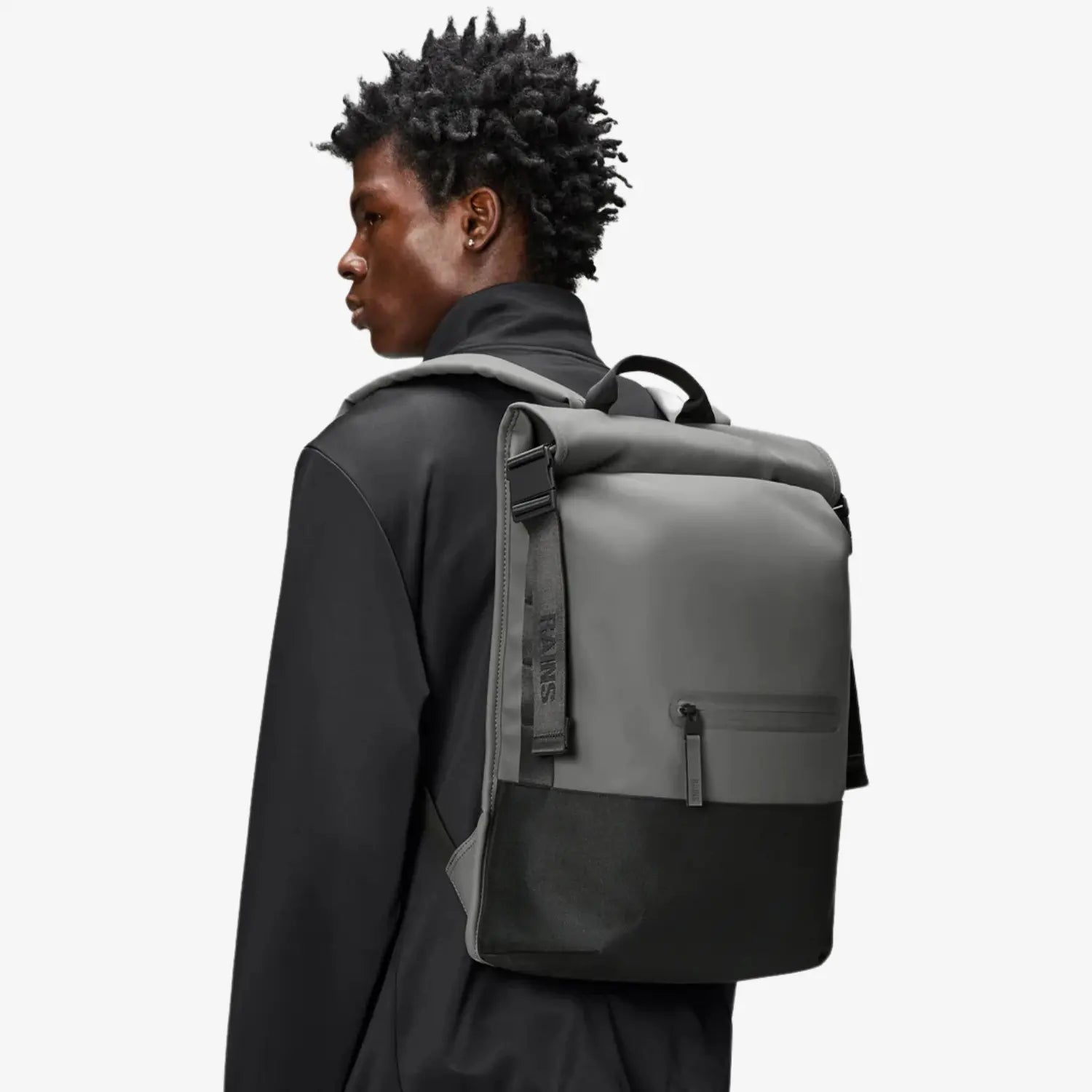 TRAIL ROLLTOP BACKPACK - GREY RAINS -  Klubb