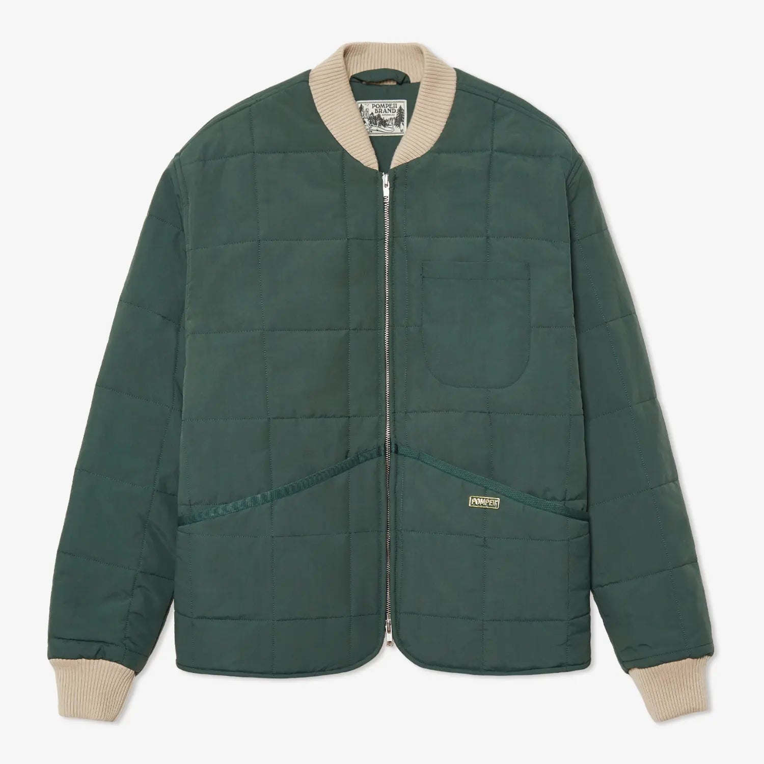 VESTE BOMBARDIER MATELASSÉE - EMERALD POMPEII BRAND -  Klubb