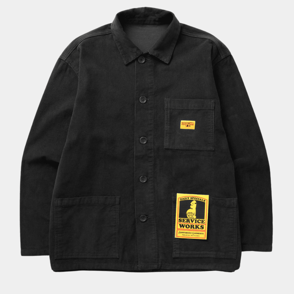 VESTE DE TRAVAIL CORDUROY - NOIR SERVICE WORKS -  Klubb