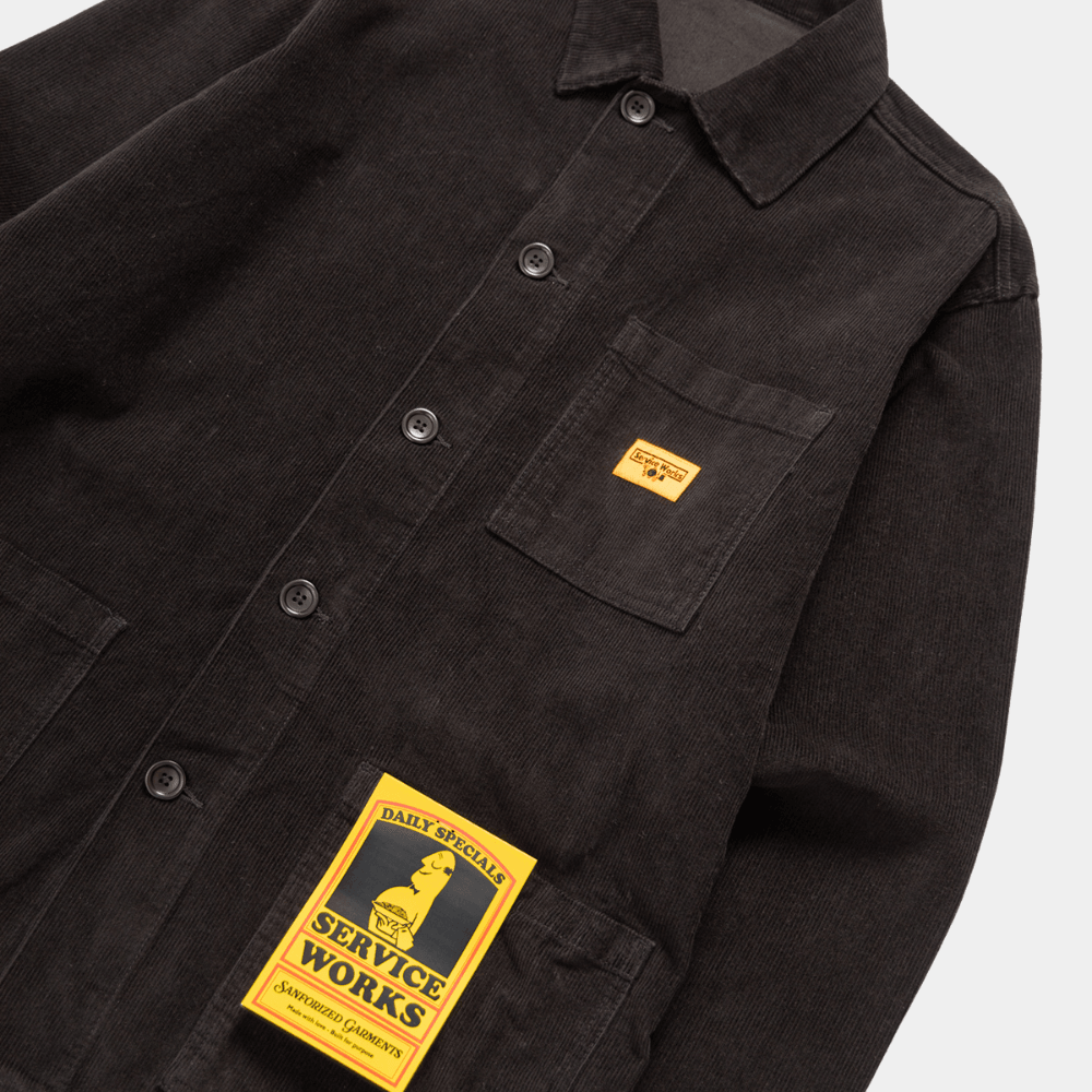 VESTE DE TRAVAIL CORDUROY - NOIR SERVICE WORKS -  Klubb