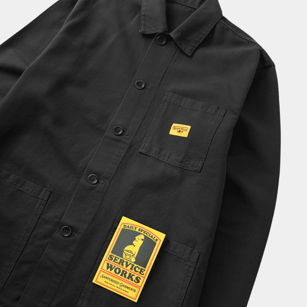 VESTE DE TRAVAIL CANVAS - NOIR SERVICE WORKS -  Klubb