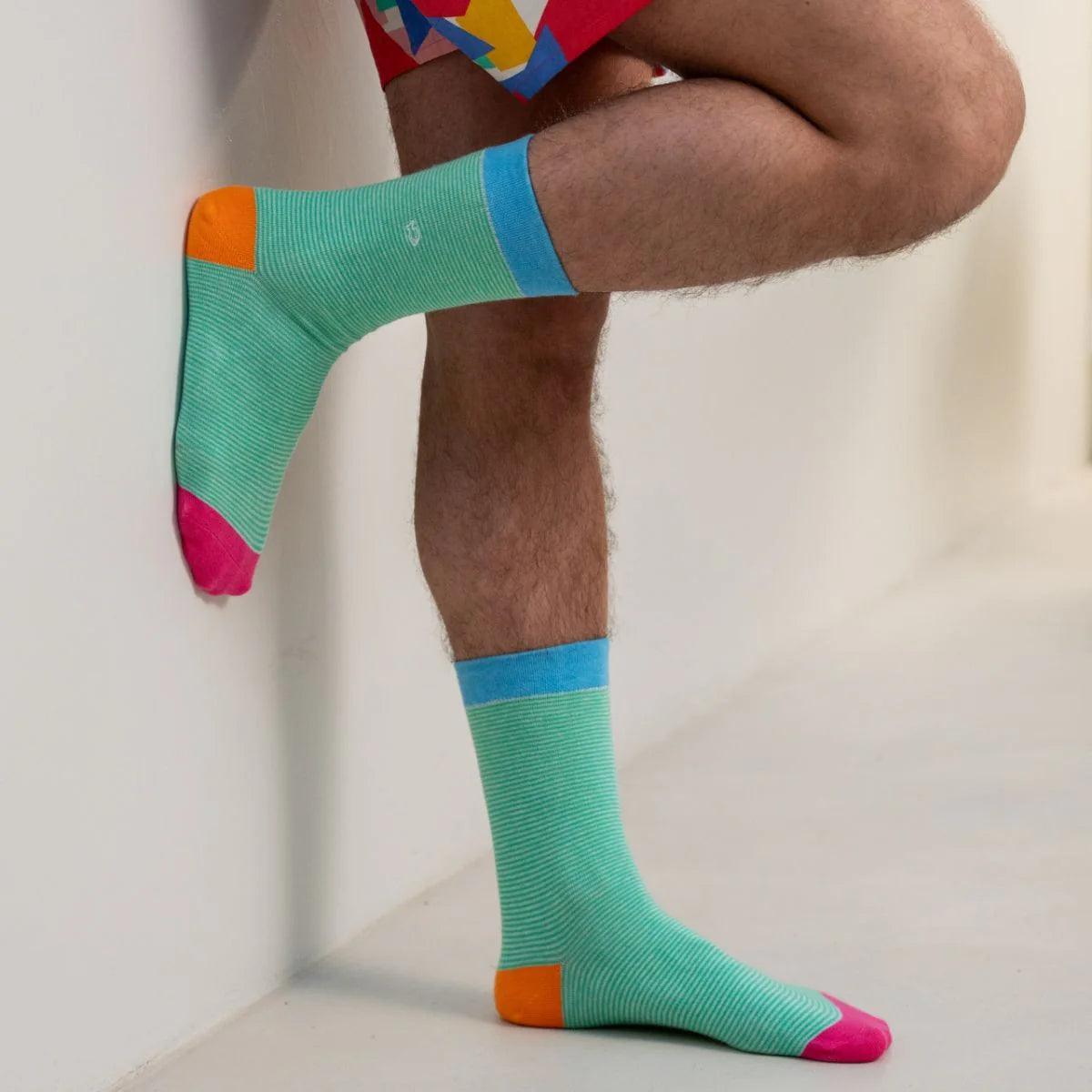 CHAUSSETTES CHAUSSETTES FINES RAYURES TUTTI FRUTTI - BILLYBELT CHEZ Klubb LE MANS