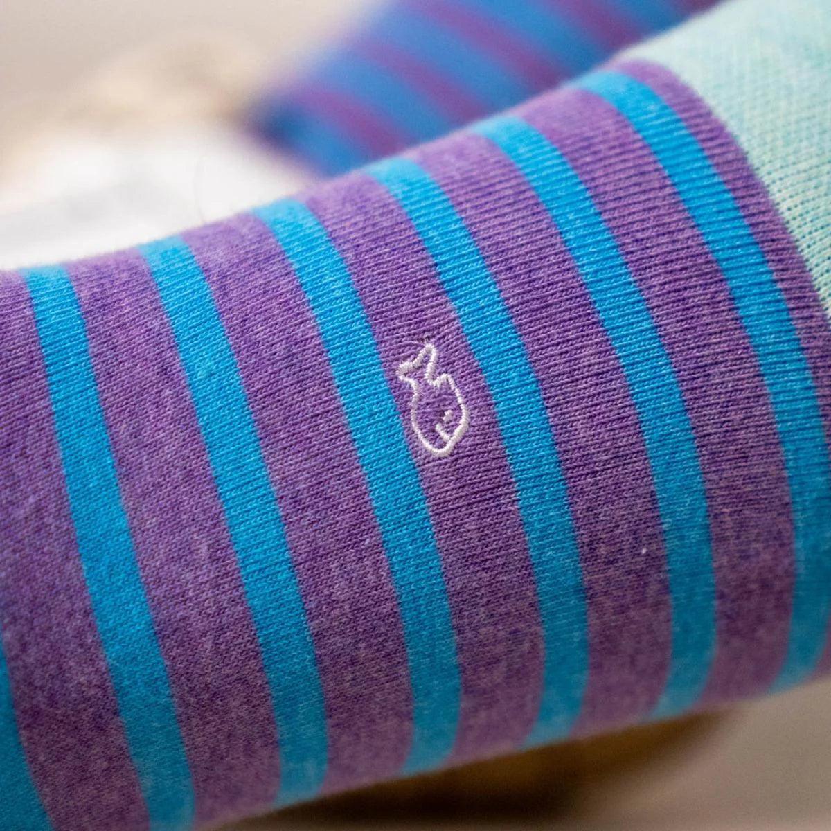 CHAUSSETTES CHAUSSETTES LARGES RAYURES VIOLET - BILLYBELT CHEZ Klubb LE MANS