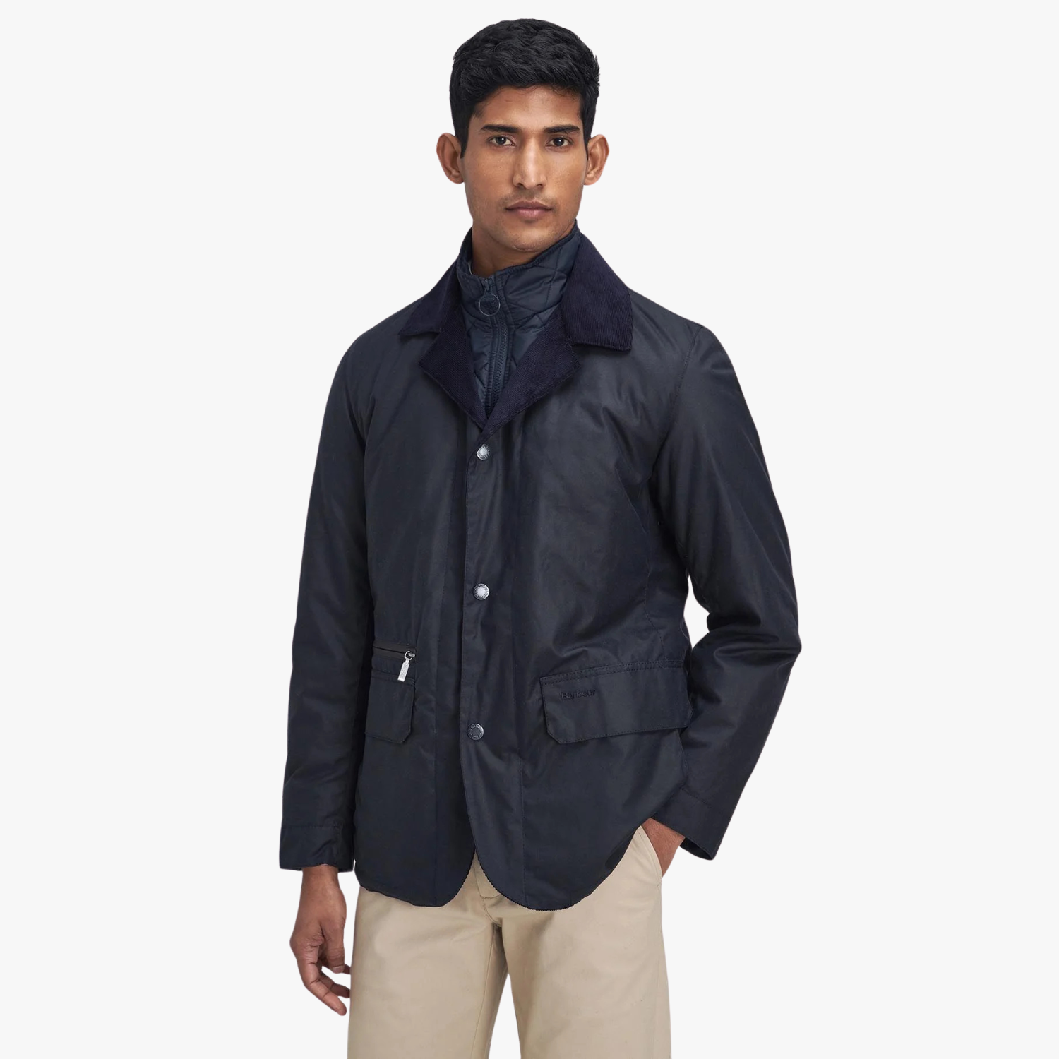 VESTE WAX CRASTER - NAVY BARBOUR -  Klubb