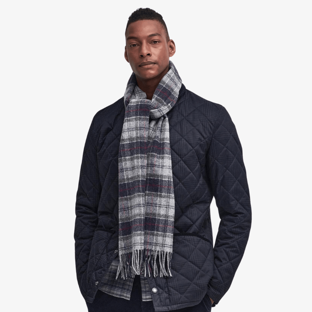 ÉCHARPE TARTAN GRIS