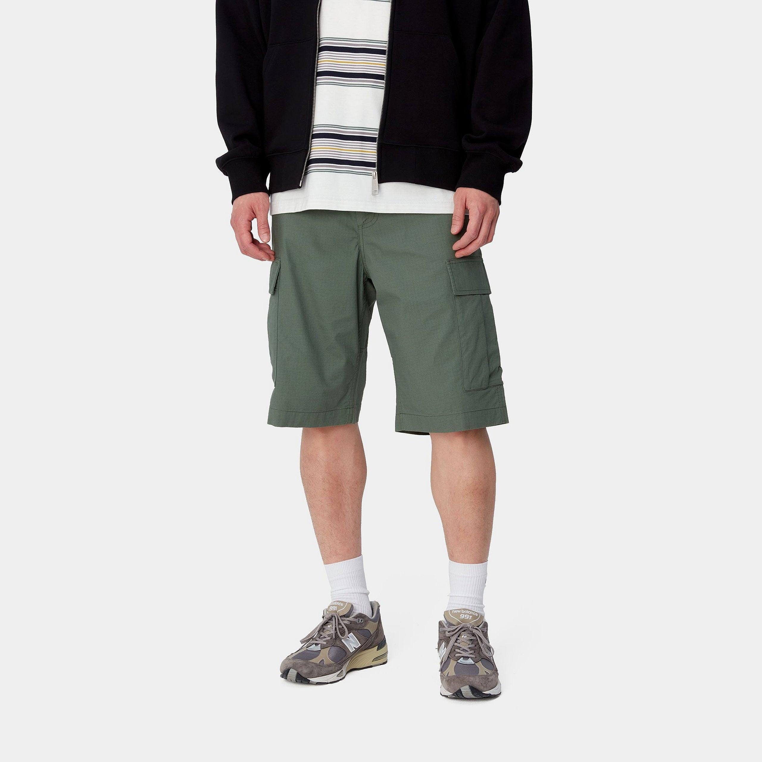 SHORT SHORT CARGO REGULAR - DUCK GREEN RINSED - CARHARTT WIP CHEZ Klubb LE MANS