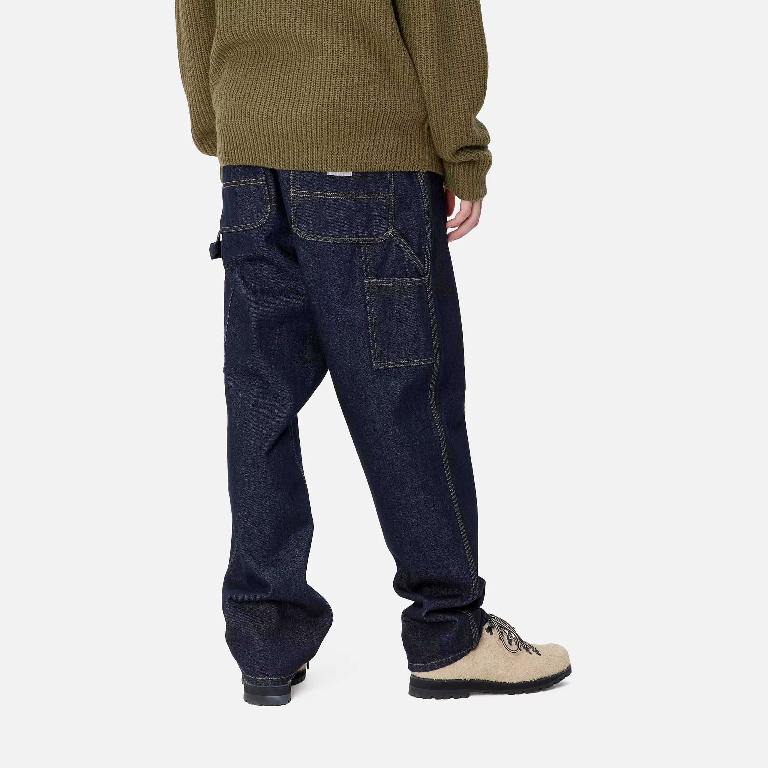 SINGLE KNEE PANT - BLUE RINSED CARHARTT WIP -  Klubb