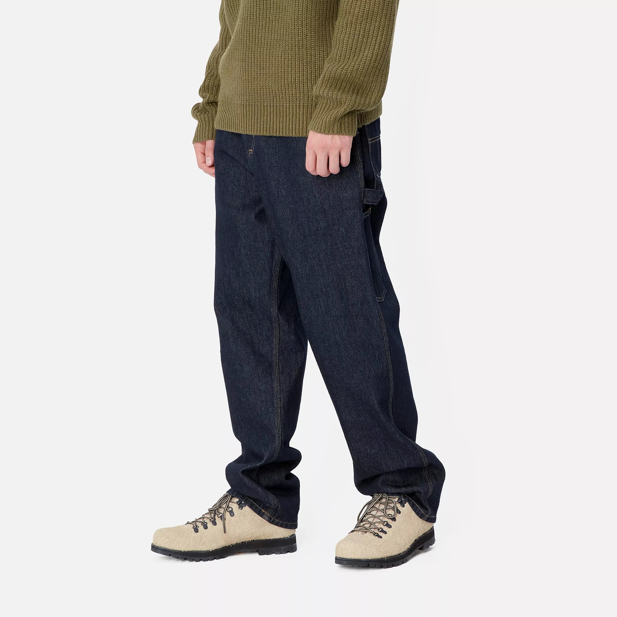 SINGLE KNEE PANT - BLUE RINSED CARHARTT WIP -  Klubb