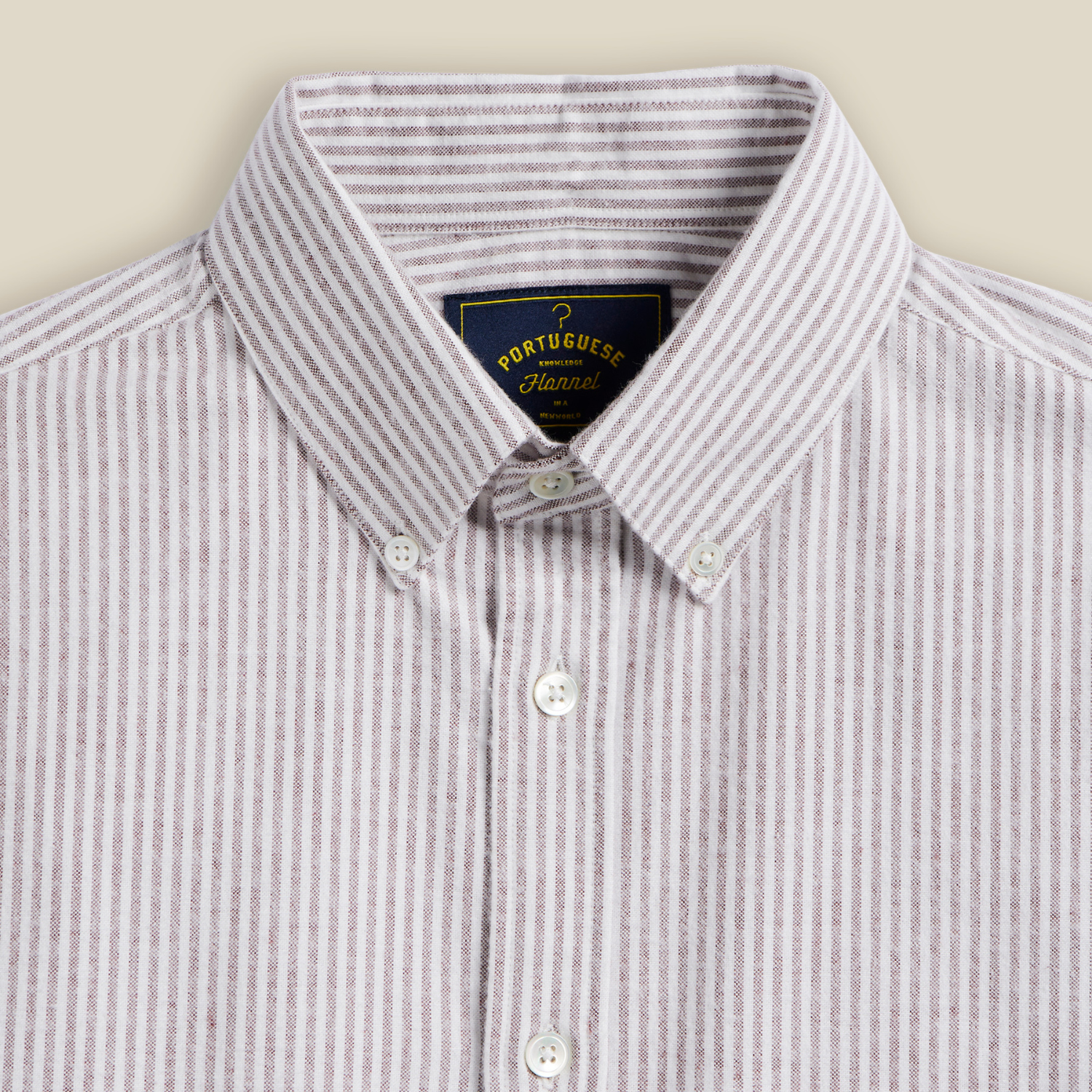 CHEMISE OXFORD BRUSHED - BORDEAUX PORTUGUESE FLANNEL -  Klubb